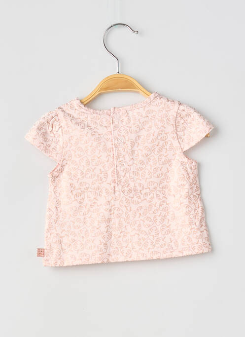 Top imprimé fantaisie manches courtes rose CARREMENT BEAU fille