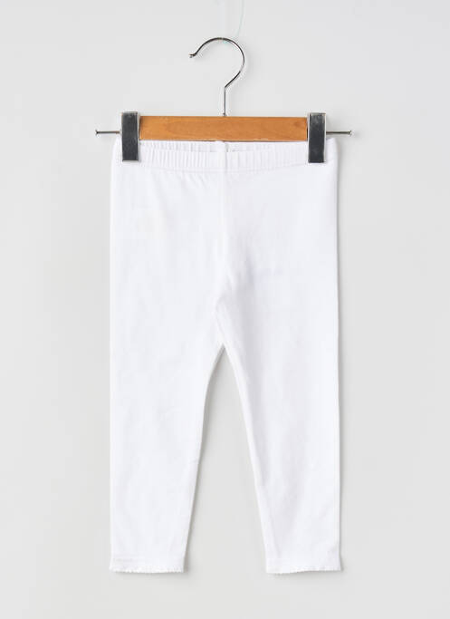 Legging slim taille élastique blanc ABSORBA fille