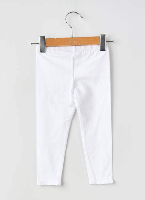 Legging slim taille élastique blanc ABSORBA fille