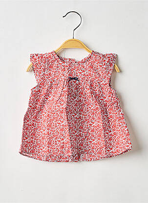 Blouse imprimé fleurs manches courtes rouge ABSORBA fille