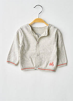 Gilet manches longues col rond gris ABSORBA garçon