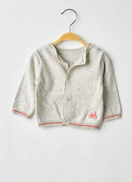 Gilet manches longues col rond gris ABSORBA garcon