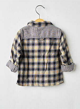 Chemise manches longues poignets boutonnés bleu 3 POMMES garçon