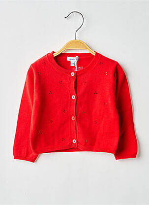 Gilet manches longues resserrée sur le bas rouge ABSORBA fille
