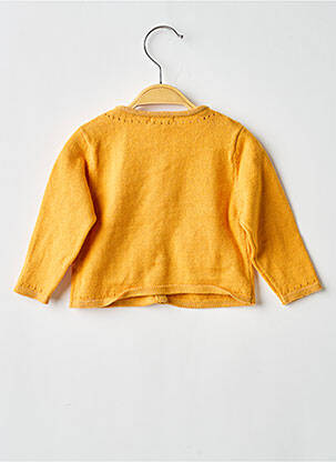 Gilet manches longues coupe droite jaune ABSORBA fille