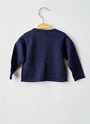 Gilet manches longues coupe droite bleu ABSORBA fille