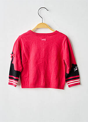Gilet manches longues coupe droite rose CATIMINI fille