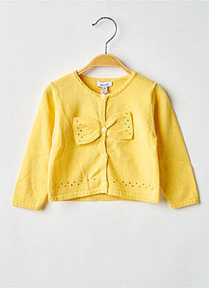 Gilet manches longues coupe droite jaune ABSORBA fille
