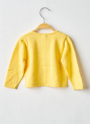 Gilet manches longues coupe droite jaune ABSORBA fille