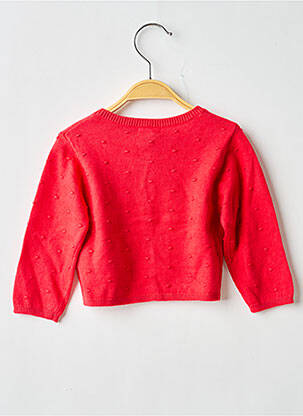 Gilet manches longues coupe droite rouge ABSORBA fille