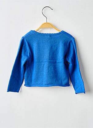 Gilet manches longues coupe droite bleu ABSORBA fille