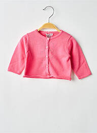 Gilet manches longues coupe droite rose ABSORBA fille