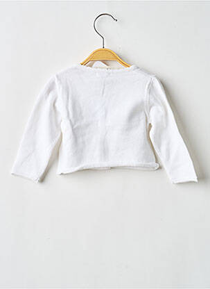 Gilet manches longues coupe droite blanc ABSORBA fille