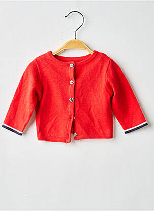 Gilet manches longues coupe droite rouge ABSORBA fille