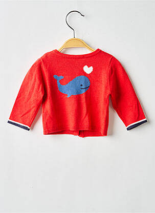 Gilet manches longues coupe droite rouge ABSORBA fille