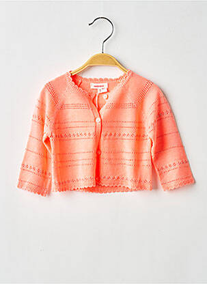 Gilet manches longues coupe droite rose CATIMINI fille