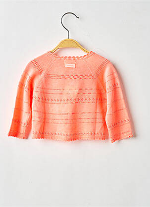 Gilet manches longues coupe droite rose CATIMINI fille