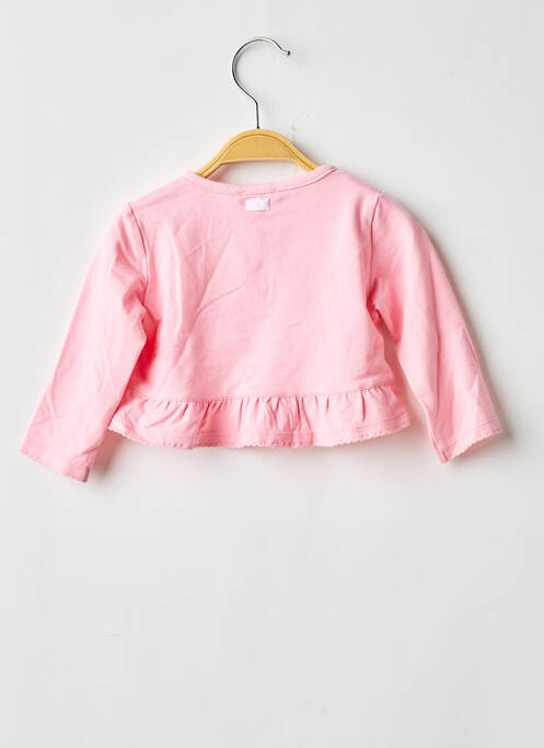 Gilet manches longues col rond rose ABSORBA fille