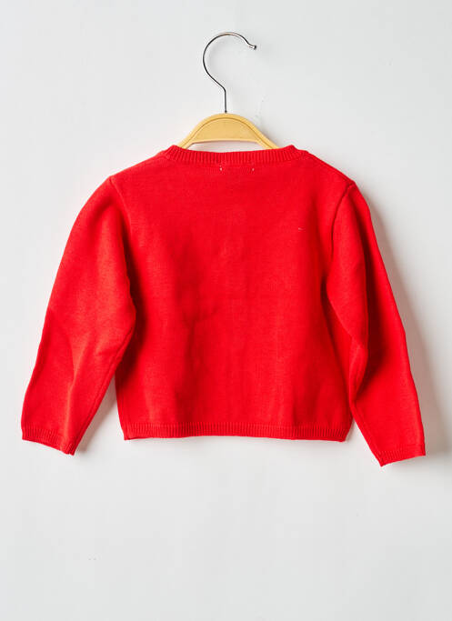 Gilet manches longues resserrée sur le bas rouge ABSORBA fille