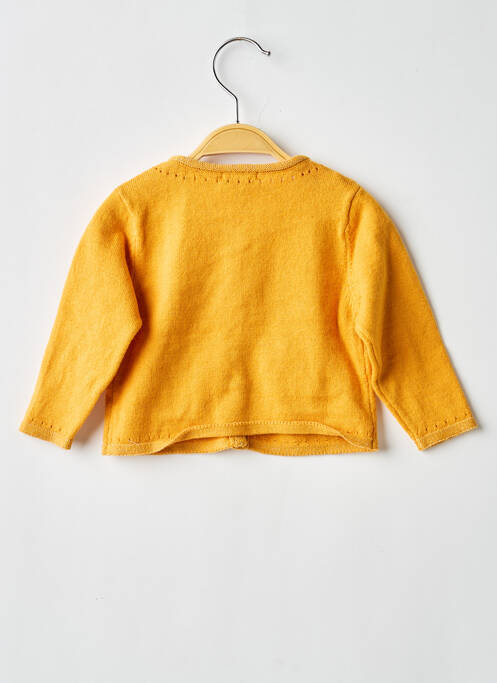 Gilet manches longues coupe droite jaune ABSORBA fille