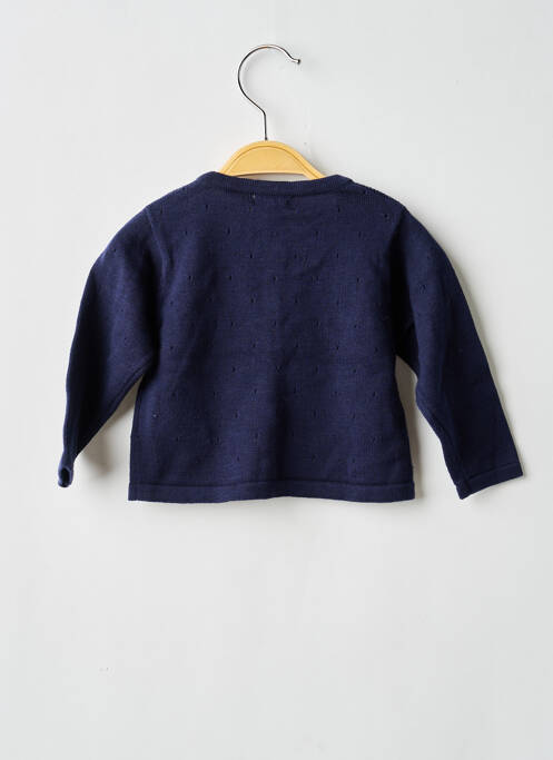 Gilet manches longues coupe droite bleu ABSORBA fille