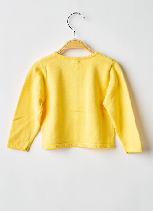 Gilet manches longues coupe droite jaune ABSORBA fille