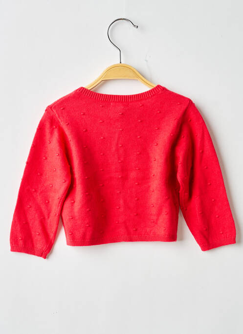 Gilet manches longues coupe droite rouge ABSORBA fille