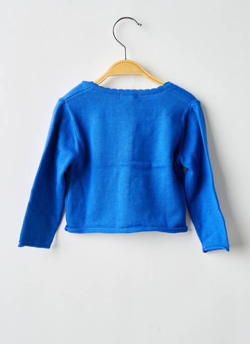 Gilet manches longues coupe droite bleu ABSORBA fille