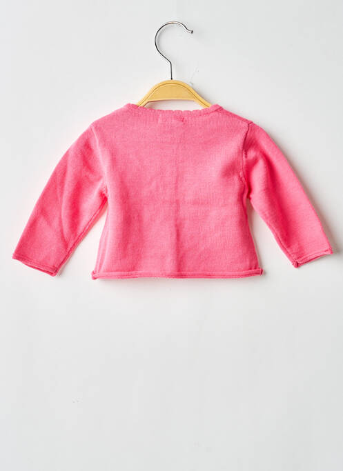 Gilet manches longues coupe droite rose ABSORBA fille