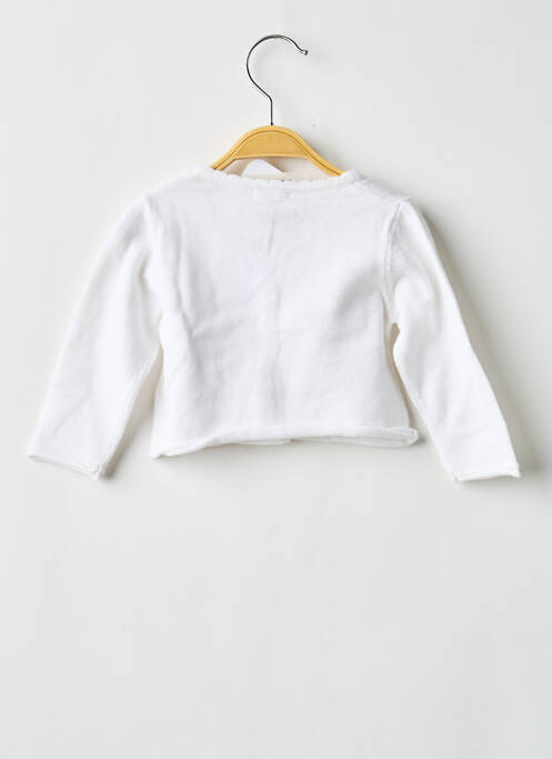 Gilet manches longues coupe droite blanc ABSORBA fille