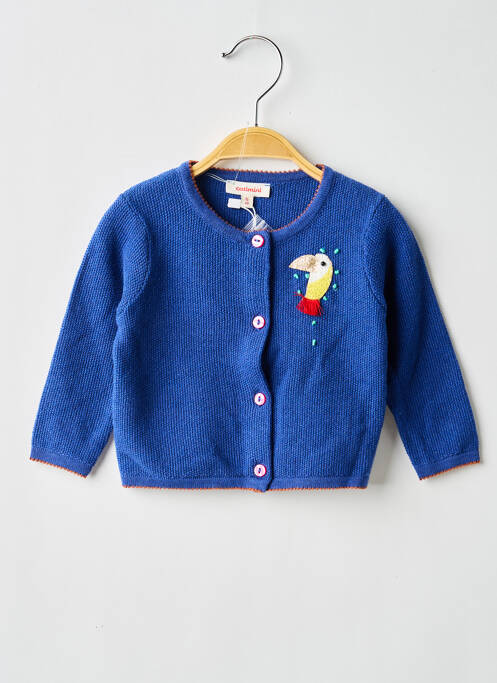 Gilet manches longues coupe droite bleu CATIMINI fille