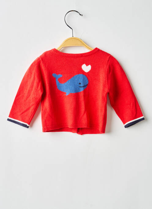 Gilet manches longues coupe droite rouge ABSORBA fille