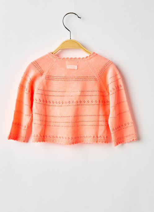 Gilet manches longues coupe droite rose CATIMINI fille