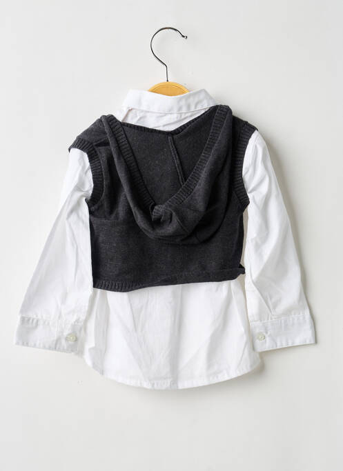 Chemise manches longues blanc 3 POMMES garçon