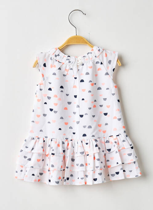 Robe mi-longue blanc 3 POMMES fille