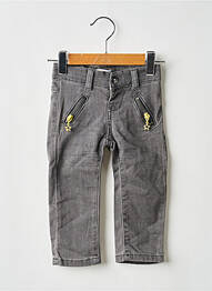 Jeans coupe droite stretch gris 3 POMMES garcon