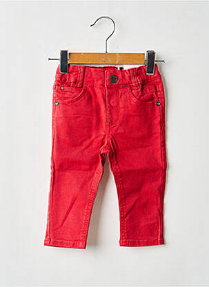 Jeans coupe slim poches taille élastique rouge CATIMINI garçon