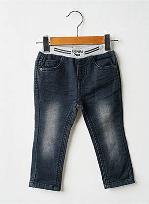 Jeans coupe slim stretch taille élastique noir 3 POMMES garçon
