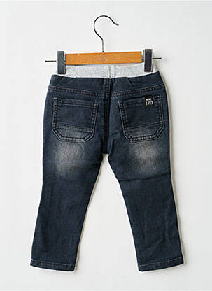 Jeans coupe slim stretch taille élastique noir 3 POMMES garçon