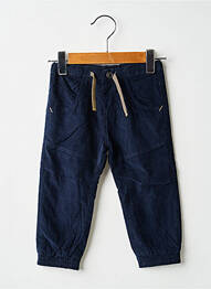 Pantalon droit poches taille ajustable bleu 3 POMMES garcon