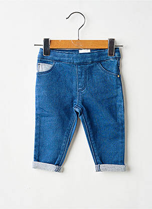 Jeans coupe slim stretch taille à pinces bleu CARREMENT BEAU garçon