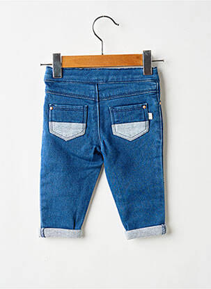 Jeans coupe slim stretch taille à pinces bleu CARREMENT BEAU garçon