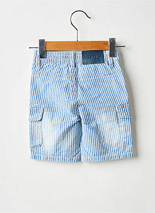 Bermuda tissage popeline taille élastique bleu 3 POMMES garcon