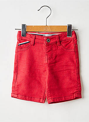 Short tissage popeline rouge 3 POMMES garçon