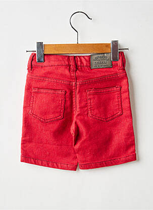 Short tissage popeline rouge 3 POMMES garçon