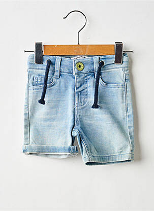 Bermuda tissage denim taille ajustable bleu 3 POMMES garcon