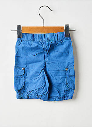 Bermuda tissage popeline taille élastique bleu 3 POMMES garcon