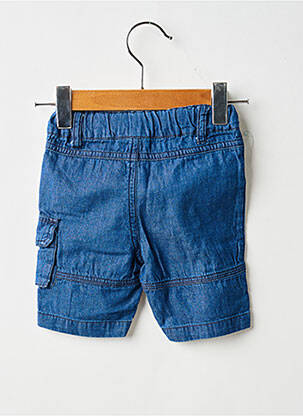 Bermuda tissage denim taille élastique bleu 3 POMMES garçon