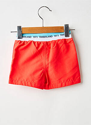 Short de bain effet matière satinée orange TIMBERLAND garçon