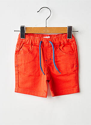 Bermuda tissage popeline taille élastique orange ABSORBA garcon